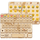 Gold Wood Emoji Keyboard Theme APK