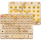 Gold Wood Emoji Keyboard Theme icône