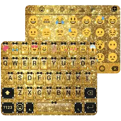 Gold Glitter Emoji Keyboard APK download