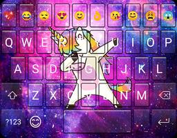 Galaxy Dab Unicorn Emoji Gif Keyboard wallpaper screenshot 3