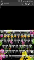 Emoji Keyboard Glass BlackFlow ảnh chụp màn hình 1