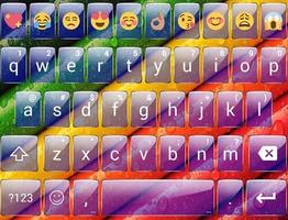 Glass Drops Emoji Keyboard capture d'écran 2