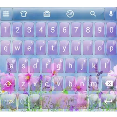 Emoji Keyboard Glass PinkFlow2 APK download