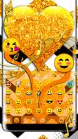 Gold Glitter Heart Keyboard Skin स्क्रीनशॉट 2