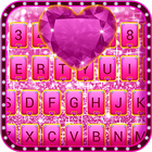 Pink Bow Glitter Keyboard Theme أيقونة