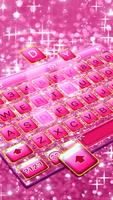 Pink Bow Glitter Keyboard Theme スクリーンショット 3