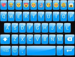 Gloss Blue Emoji Keyboard capture d'écran 2