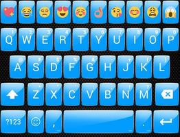 Gloss Blue Emoji Teclado captura de pantalla 2