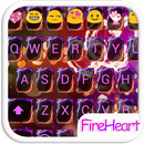 Fire Heart Emoji Keyboard Skin APK