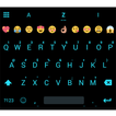 Emoji Keyboard Flat Black Blue