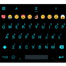 Emoji Keyboard Flat Black Blue APK