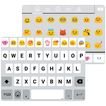 Flat White Emoji Keyboard Wallpaper