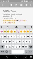 Flat White Emoji Keyboard Wallpaper 스크린샷 1