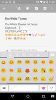 Flat White Emoji Keyboard Wallpaper capture d'écran 2