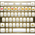 Emoji Keyboard Frame WhiteGold ícone