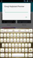 Emoji Keyboard Frame WhiteGold capture d'écran 3