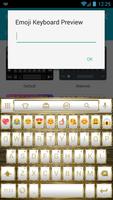 Emoji Keyboard Frame WhiteGold poster