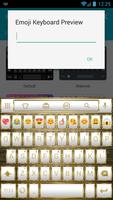 Emoji Keyboard Frame WhiteGold ポスター