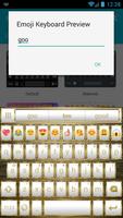 Emoji Keyboard Frame WhiteGold imagem de tela 1