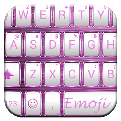 Frame WhitePink Emoji Keyboard