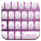 Emoji Keyboard Frame WhitePink icono