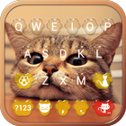 Cute Kitty Emoji Keyboard Theme Wallpaper icon