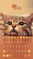Cute Kitty Emoji Keyboard Theme Wallpaper Affiche
