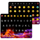 Neon Fire Emoji Gif Keyboard Wallpaper APK