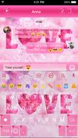 Love Emoji Keyboard Theme पोस्टर