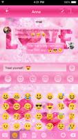 Love Emoji Keyboard Theme ภาพหน้าจอ 1