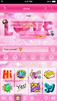 Love Emoji Keyboard Theme syot layar 2