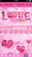 Love Emoji Keyboard Theme capture d'écran 3