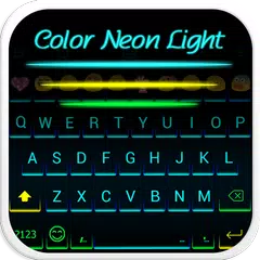 Neon Light Emoji Keyboard Skin APK download