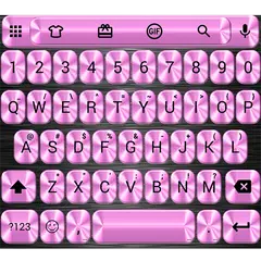 Emoji Keyboard Metallic Pink