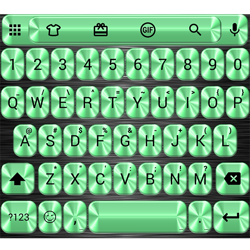 Emoji Keyboard Metallic Green