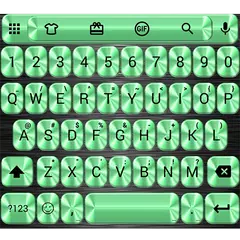 Скачать Emoji Keyboard Metallic Green APK