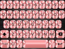 Metallic Red Emoji Keyboard اسکرین شاٹ 3