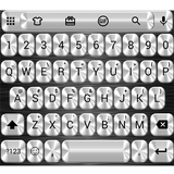 Metallic Silver Emoji Keyboard-icoon