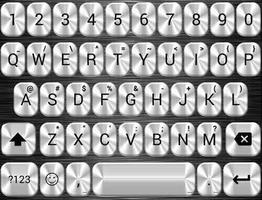 برنامه‌نما Metallic Silver Emoji Keyboard عکس از صفحه