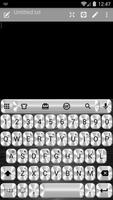 Metallic Silver Emoji Keyboard โปสเตอร์