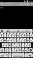 برنامه‌نما Metallic Silver Emoji Keyboard عکس از صفحه