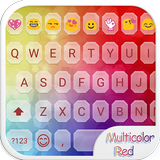 Multicolor Red Emoji Keyboard simgesi
