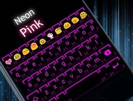 Neon Fuchsia 2 Emoji Keyboard capture d'écran 3