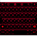 Neon Red Emoji Tastatur Zeichen