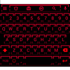 Neon Red Emoji Tastatur Zeichen