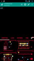 Neon Red 2 Emoji Keyboard اسکرین شاٹ 3