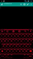 Neon Red 2 Emoji Keyboard Affiche