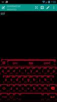 Neon Red 2 Emoji Keyboard capture d'écran 1