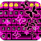 Neon Butterflies Keyboard icône