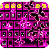 Neon Butterflies Keyboard simgesi